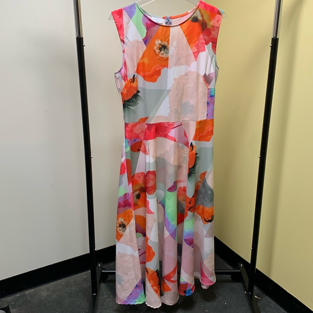 Every Cloud Women’s Special Occasion Dress w/Poppies Size 14